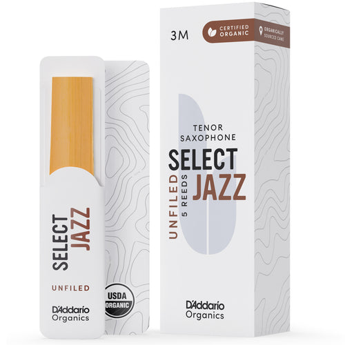D'Addario Select Jazz Tenor Saxophone Reeds 5-Pack Size 3M